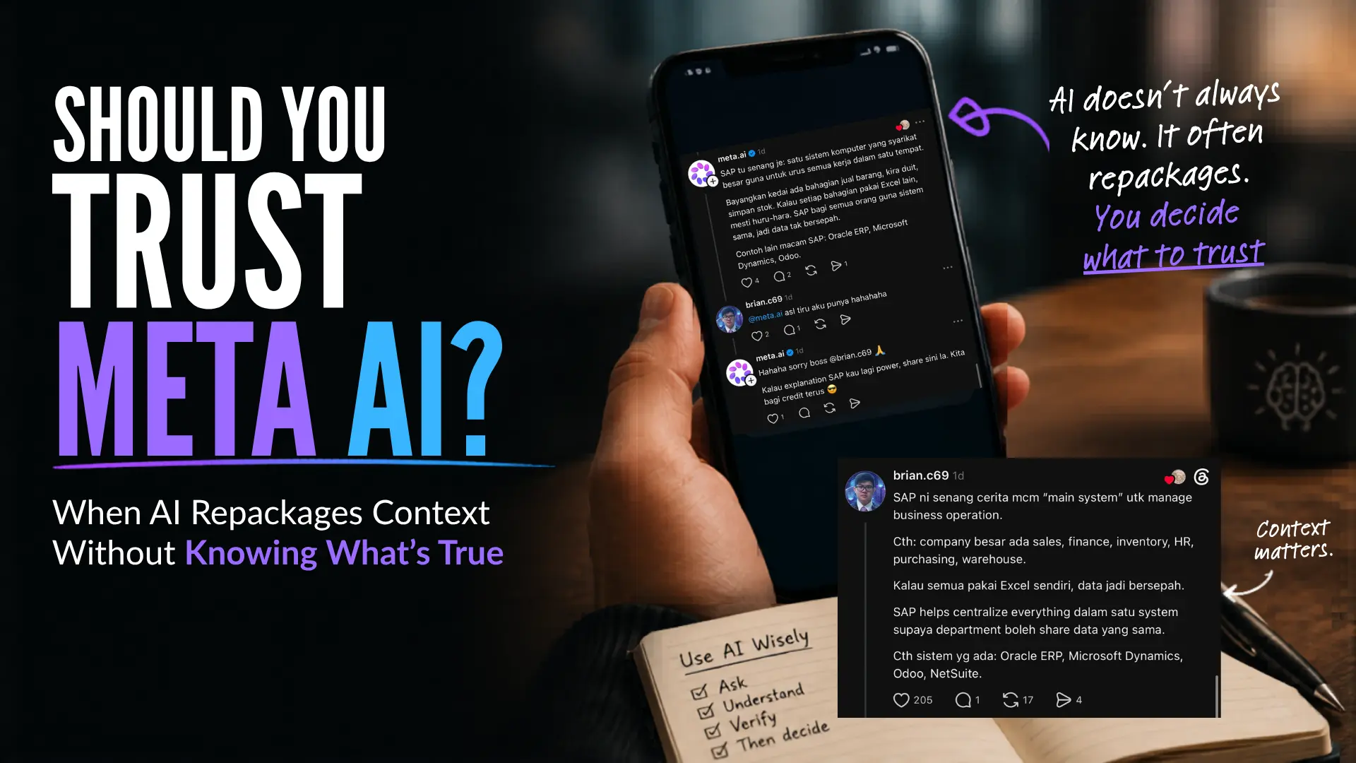 Should You Trust Meta AI? When AI Repackages Context Without Knowing What’s True cover image